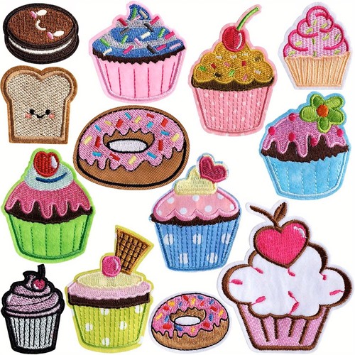 Cupcake embroidery patch cake - cupcake,