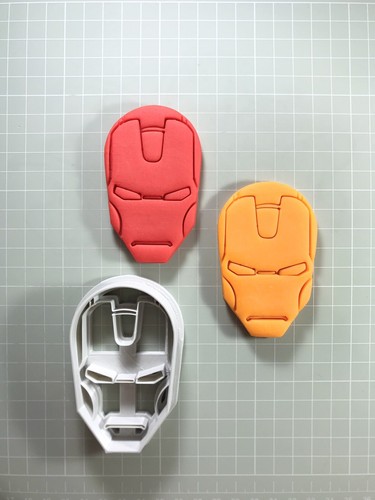 Iron man fondant pastry - iron,