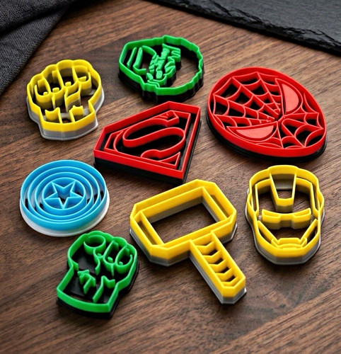 Marvel 8pc superhero - marvel, cookie